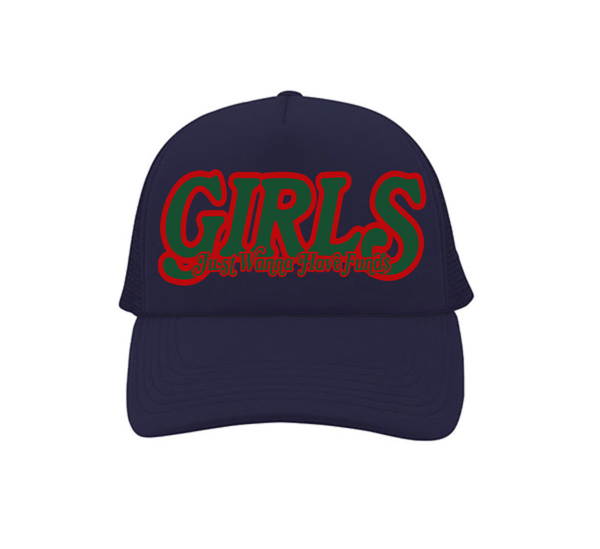 Girls Just Wanna Have Funds Trucker Hat In Navy
