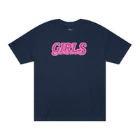 Pink Girls Just Wanna Have Funds Tee In Navy