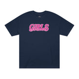 Pink Girls Just Wanna Have Funds Tee In Navy