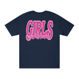 Pink Girls Just Wanna Have Funds Tee In Navy