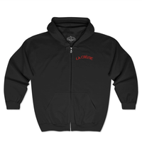 Black Heritage Cross Zip-Up Sweater (Red/Yellow)