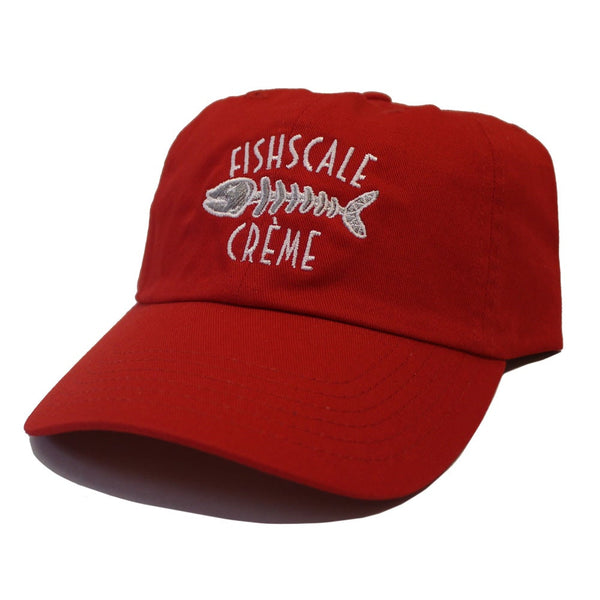 Fishscale Hat (Red/White/Grey)